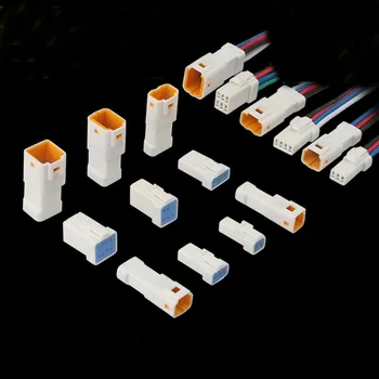 

1set Mini-car connector 2p-6p waterproof connector male and female junction terminal plug