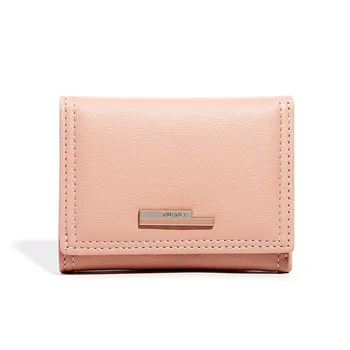 

Women Wallet Faux Leather Buckle Trifold Wallets Mini Card Coin Package PU Holder Clutch Lady Purse