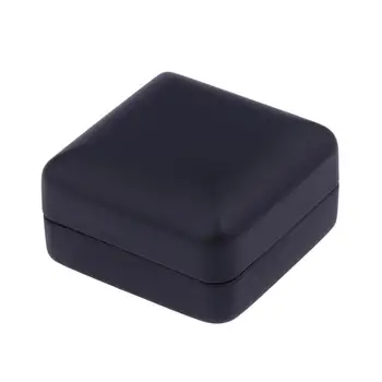 

Portable LED Lighting Jewelry Wedding Ring PU Gift Box Storage Box Case (Black)