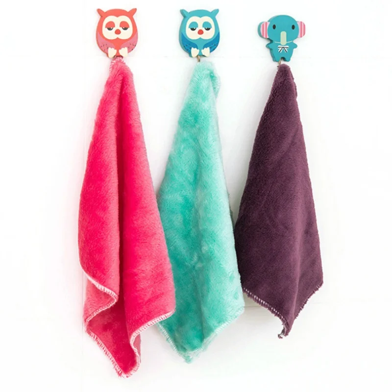 

5pcs Bamboo fiber rag non-greasy rag towel dishwashing soft cleaning cloth portable kitchen cleaning tool