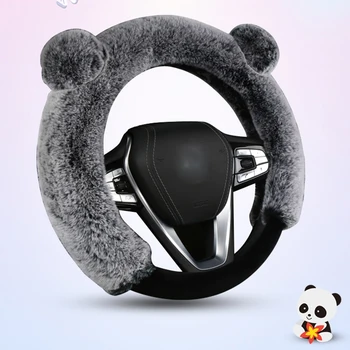 

Cute Furry Funda Volante Universal Steering Wheel Cover Funda Volante Rabbit Hair Ears Car Steering Wheel Cover Stuurhoes