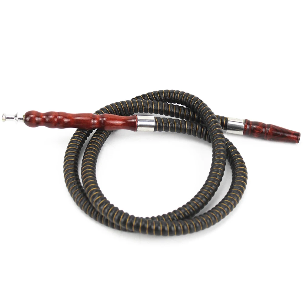 Hookah Accessories 1M Arab Hookah Hose With Wooden Stem Smoking Pipe Nargile Sheesha Narguile Shisha Hose Hookah Accessories