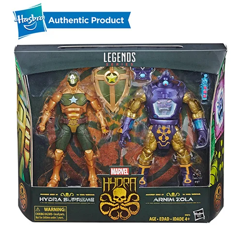 HAIL HYDRA 2PK Hasbro Marvel легенды 6-дюймовый Капитан Америка Мощность и слава Эксклюзивный с мьельнир молотки Мстители, надежную защиту от повреждений, Hydra Arnim зола - Цвет: HAIL HYDRA 2PK