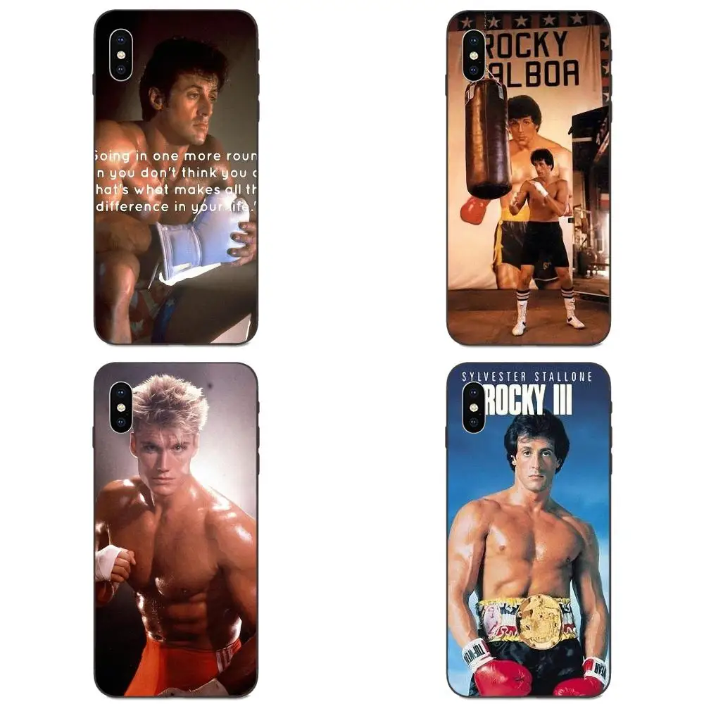 Soft TPU Cases Covers Rocky Balboa Movie Motivation Boxing For Apple iPhone 4 4S 5 5S SE 6 6S 7 8 11 Plus X XS Max XR Pro | Мобильные