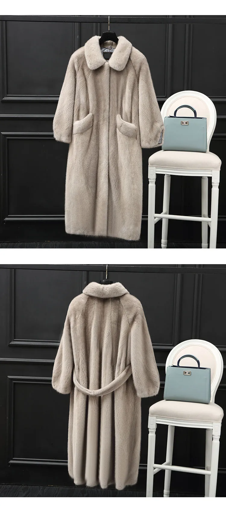 mink coat real natural fur coat long coat women coat winter coat real mink fur coat