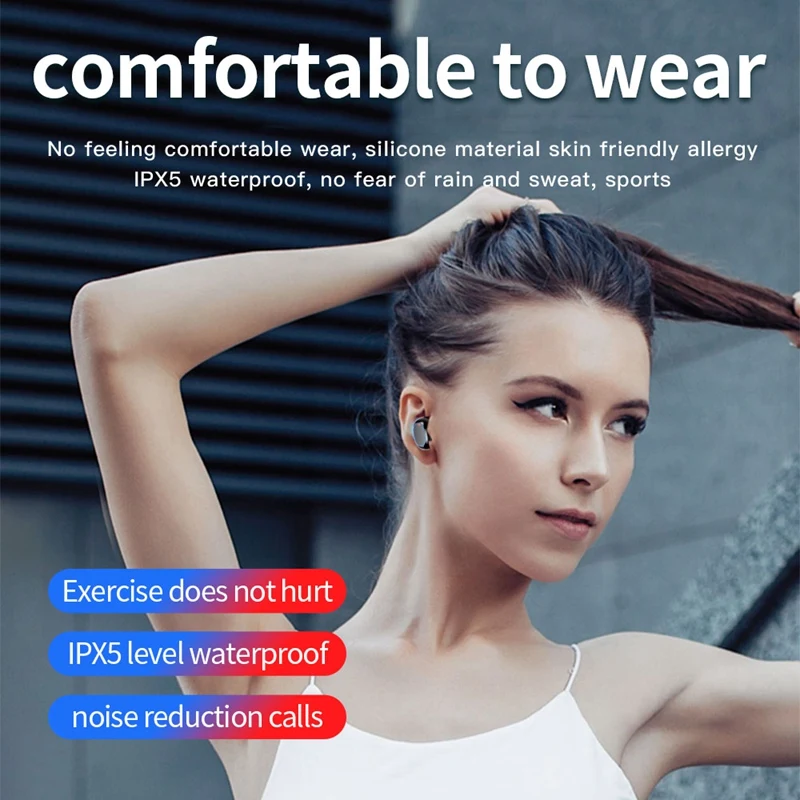 A2S TWS Bluetooth 5 0 Headset Stereo Earphone Wireless Headphone Sports Headset for Xiaomi Samsung Smartphone