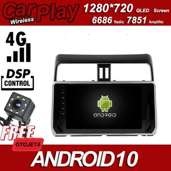 

Zinc Alloy Case Car Android 10 Player for Toyota prado 2018 Stereo Multimedia Wireless Carplay Bluetooth GPS Radio Head Unit