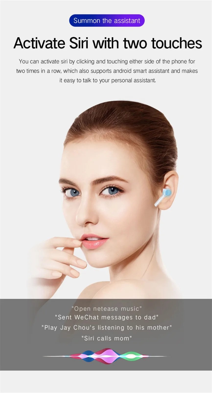 Ouhaobin bluetooth наушники Bluetooth 5,0 стерео беспроводные наушники для Iphone беспроводные наушники 1225#2
