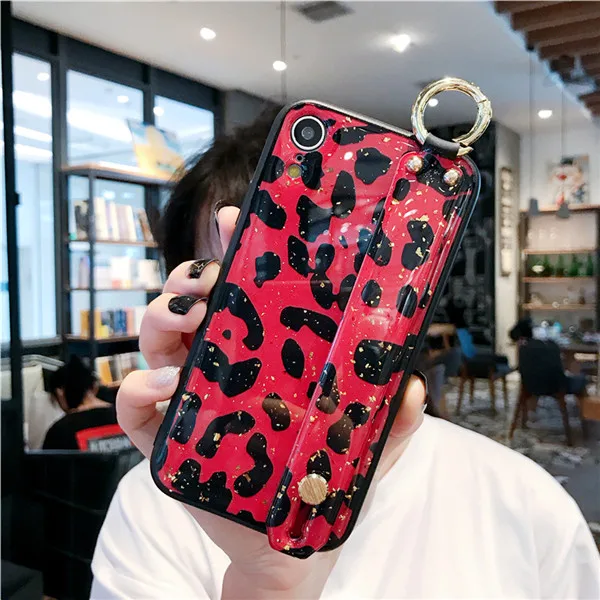 Модный чехол для телефона с леопардовым принтом для iphone 6, 6s, 7, 8 plus, чехол для iphone 11 X, XS MAX, XR, силиконовый мягкий напульсник, задняя крышка - Цвет: 3
