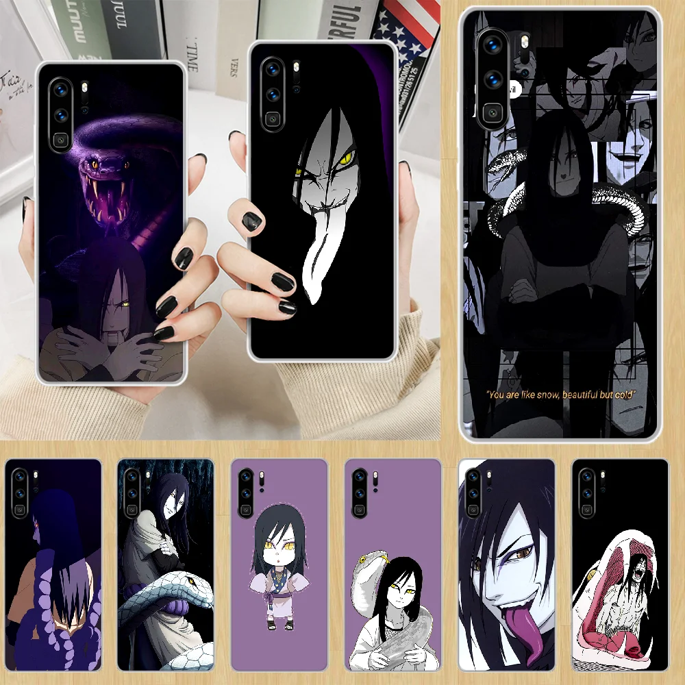 Наруто Orochimaru аниме корпус телефона для HUAWEI p 8 9 10 20 30 40 smart Lite 2017 19 Pro Z прозрачный