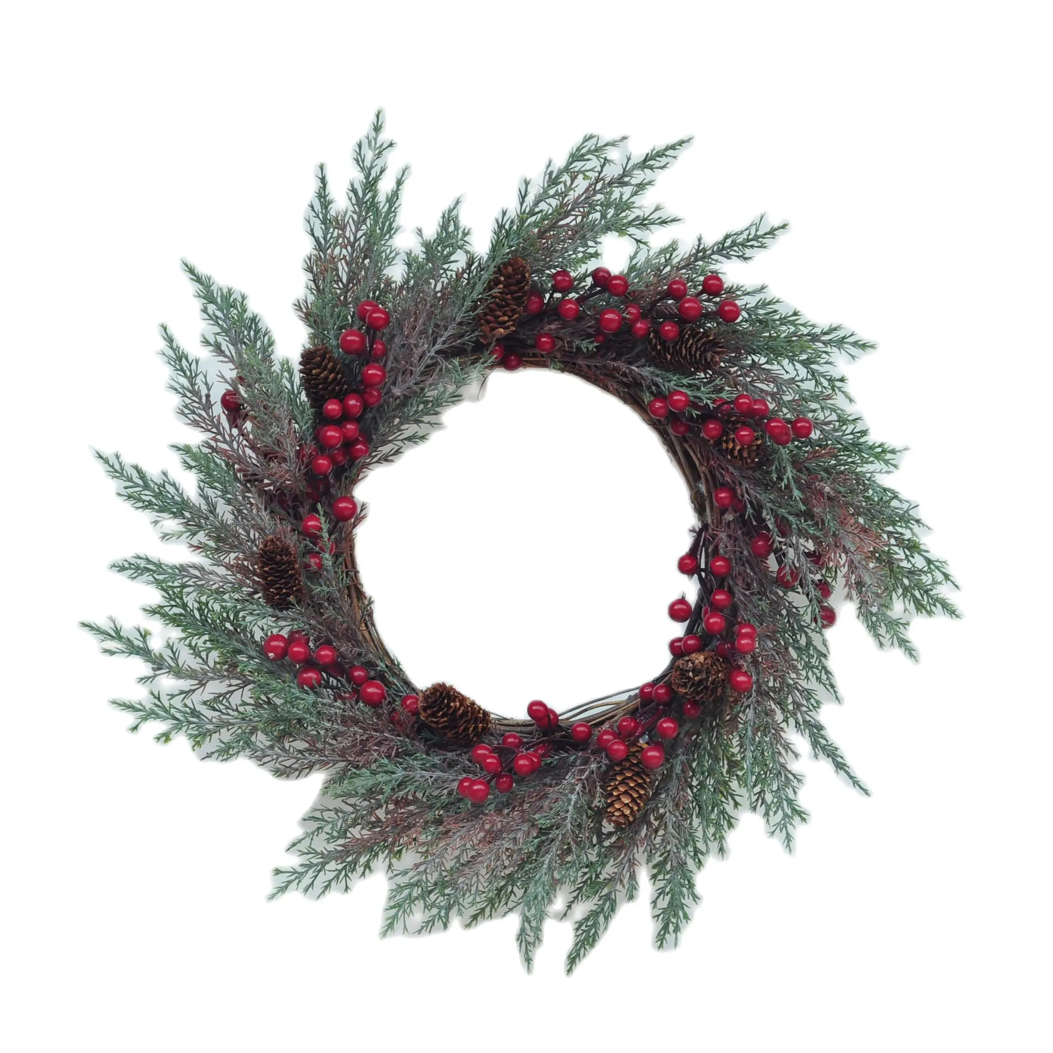 

Rustic Christmas pine ring Door Decor Rustic Home Decor Wreath Door Wreath grey Green