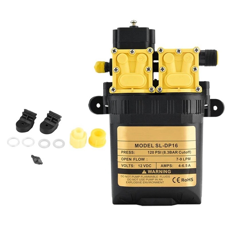 

12V High Pressure Agricultural Electric Water Pump Water Sprayer Pump Mini Motor Water Pump with Adapter