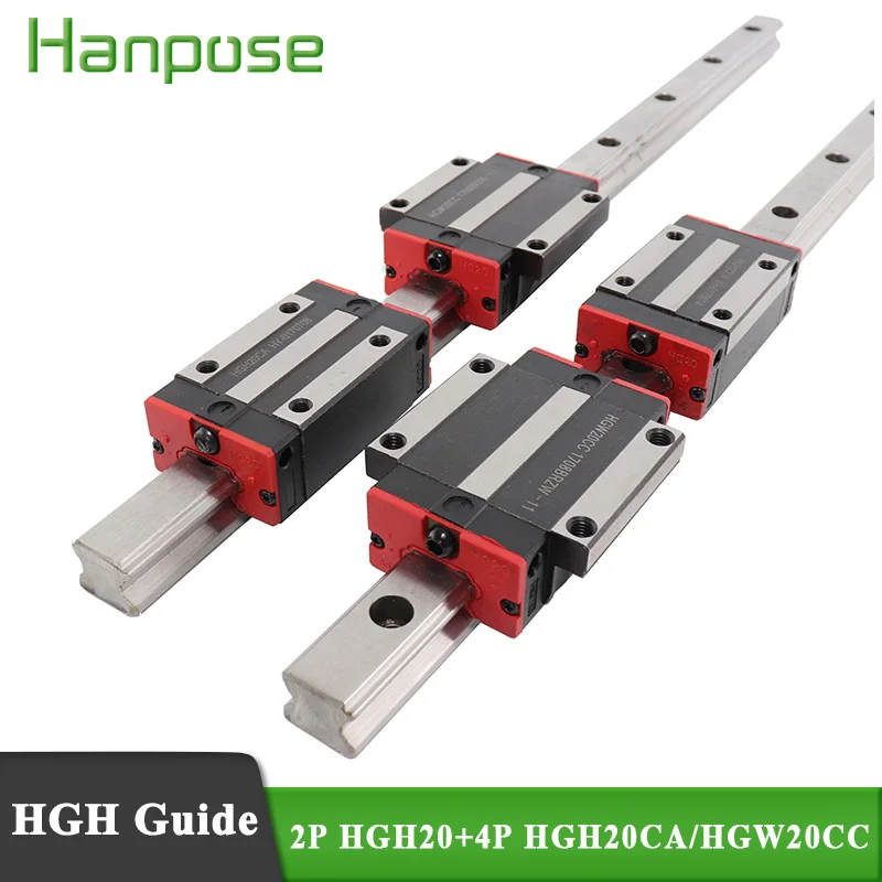 4 шт. HGH20CA или HGW20CC 2 линейная направляющая HGR20 Запчасти для ЧПУ and200 300 400 500 мм