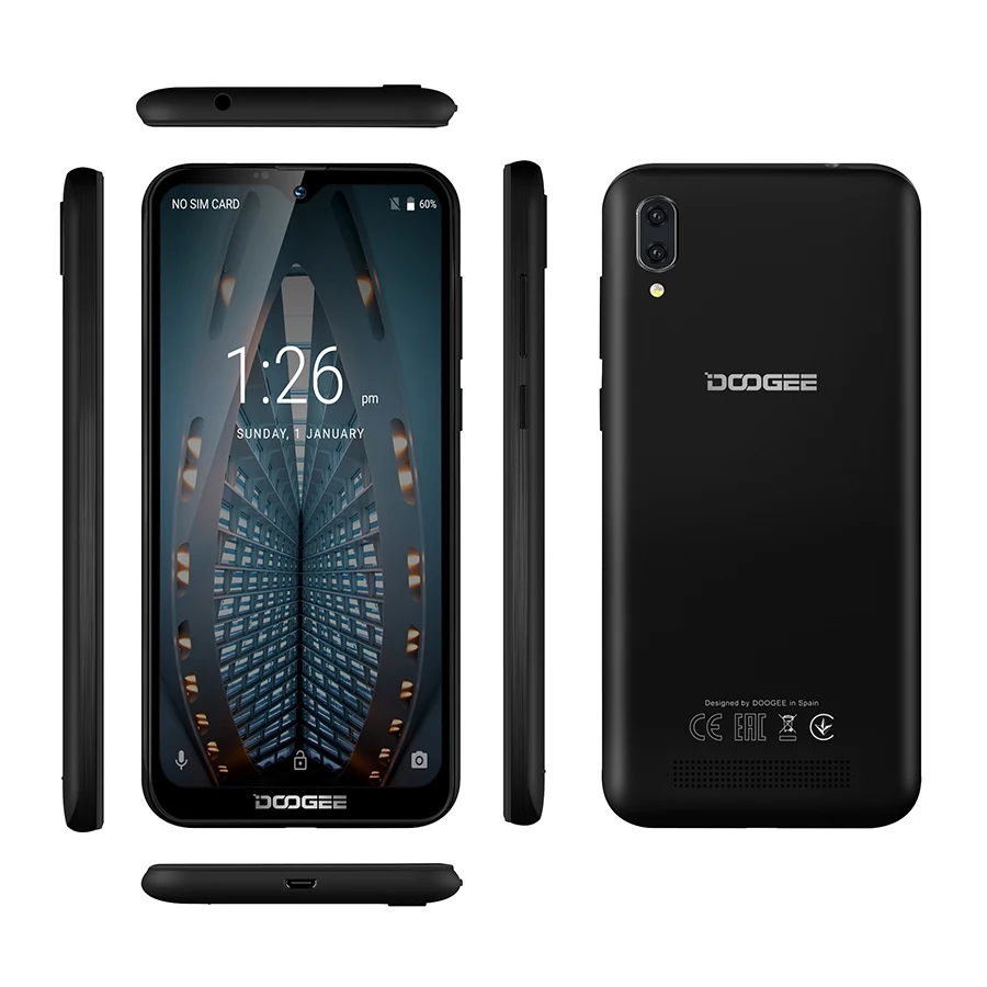Смартфон DOOGEE X90, 6,1 дюймов, 19:9, дроп LTPS экран, смартфон, четыре ядра, 16 Гб ПЗУ, 3400 мАч, две sim-карты, 8 Мп+ 5 МП, WCDMA, Android Go