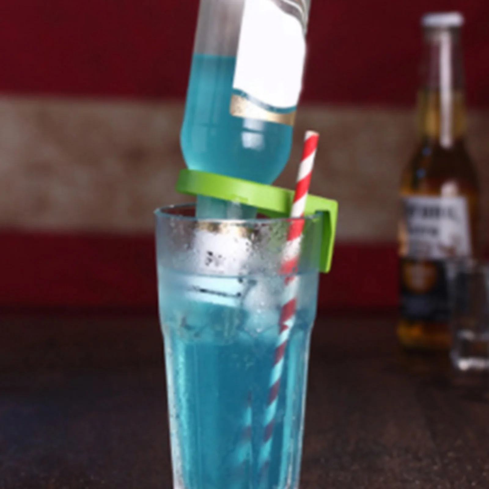 beer tower for bar promotion - blue curucao