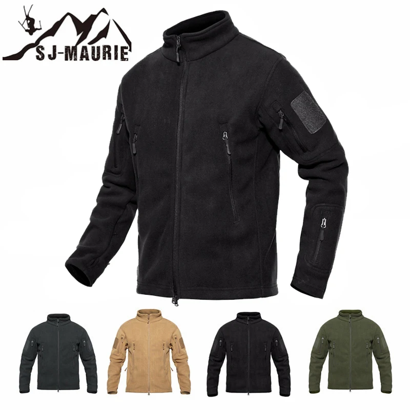 

SJ-MAURIE Outdoor Men Military Tactical Hunting Clothes Winter Softshell Fleece Hiking Jacket Windbreaker Thermal Hiking Jacket
