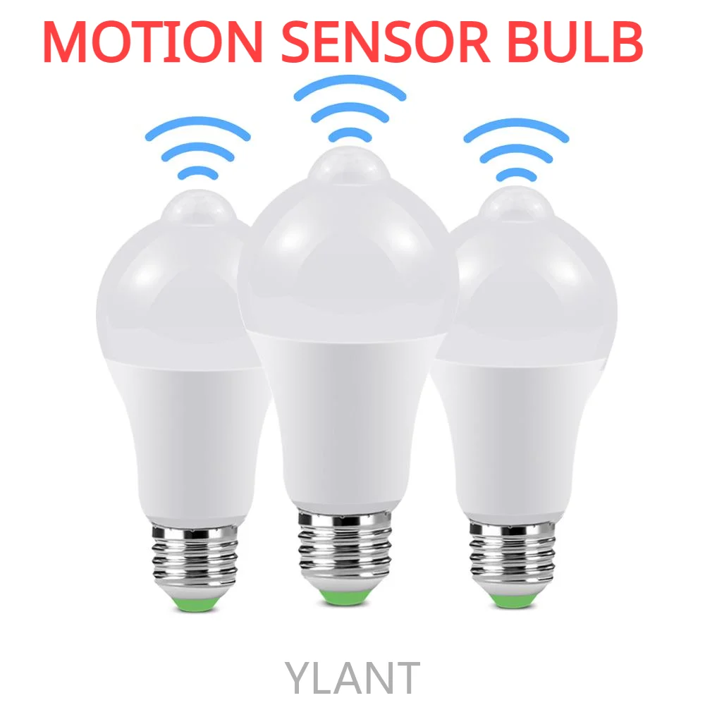 E27 12W 15W 18W 20W LED Night light Bulb Smart PIR Motion Sensor lamp AC110V-220V For Stair Toilet Porch Garage Balcony Bathroom | Освещение