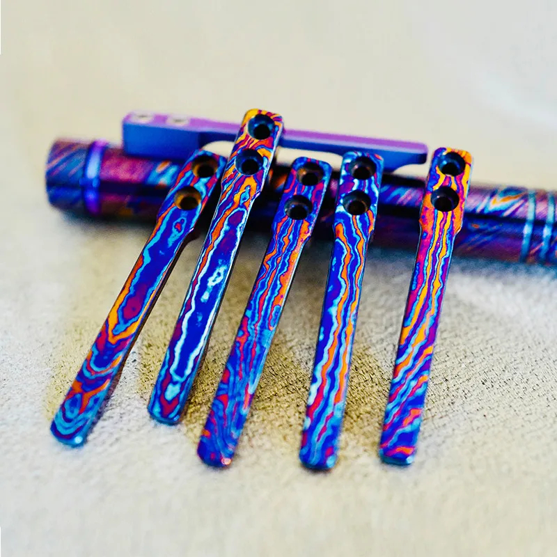 

Titanium Damascus Pen Clip DIY Suitable For A Variety Of Tactical Pens