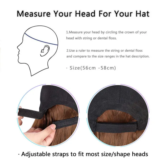 Новое поступление бейсбольная шляпа с вьющимися волнистыми длинными волосами парики синтетические волосы шапки для женщин девушек