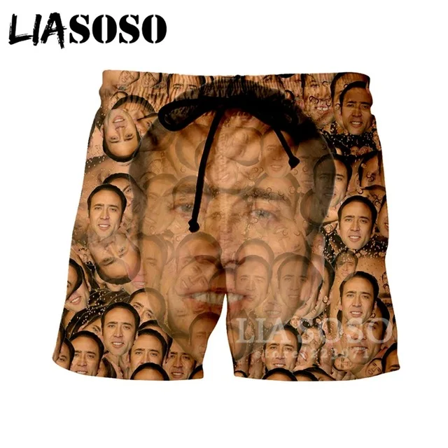 LIASOSO, высокое качество, модные шорты, 3D принт, звезда, Николя, клетка, шорты для пляжа, фитнеса, свободные, спортивные, для мужчин, женщин, для бодибилдинга, шорты - Цвет: As show 2