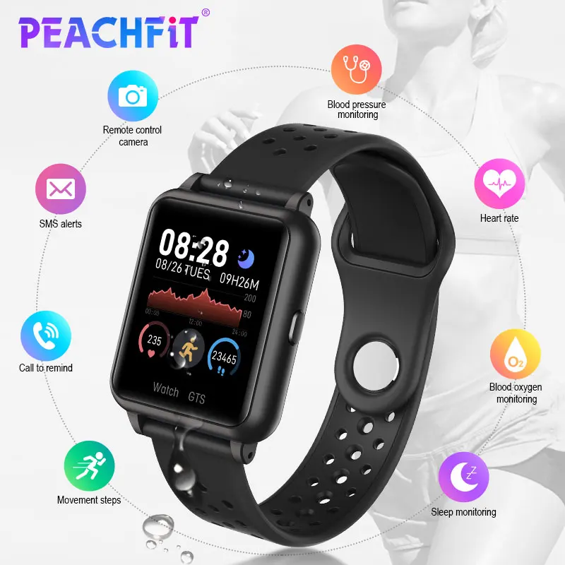 Смарт часы PEACHFIT GTS P8 пульсометр монитор артериального давления