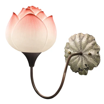 

Modern Personality Classical Wall Lamp Living Room Bedroom Bedside Decorative Lamp Chinese Porch Pastoral Art Lotus Wall Lamps