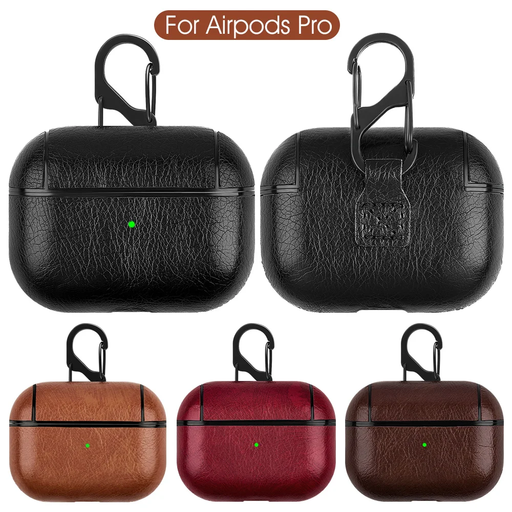 Apple Airpods 1 2 용 PU 가죽 이어폰 케이스 Apple AirPods 3 Pro 보호 케이스 (키 체인 포함) 용 비즈니스 맨 헤드폰 케이스