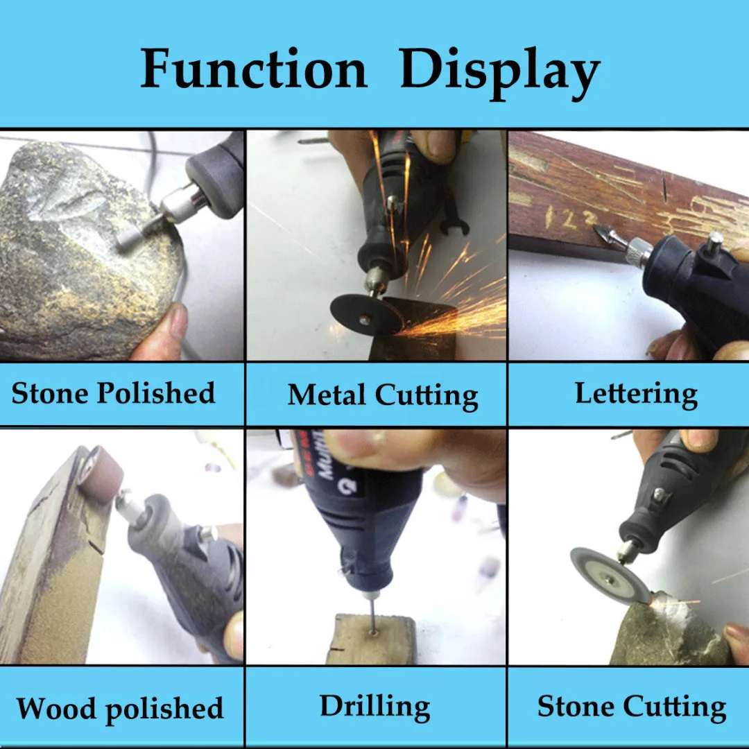 OSSIEAO 180W 5 Variable Speed Electric Grinder Rotary Power Tools Mini Drill Kit Set