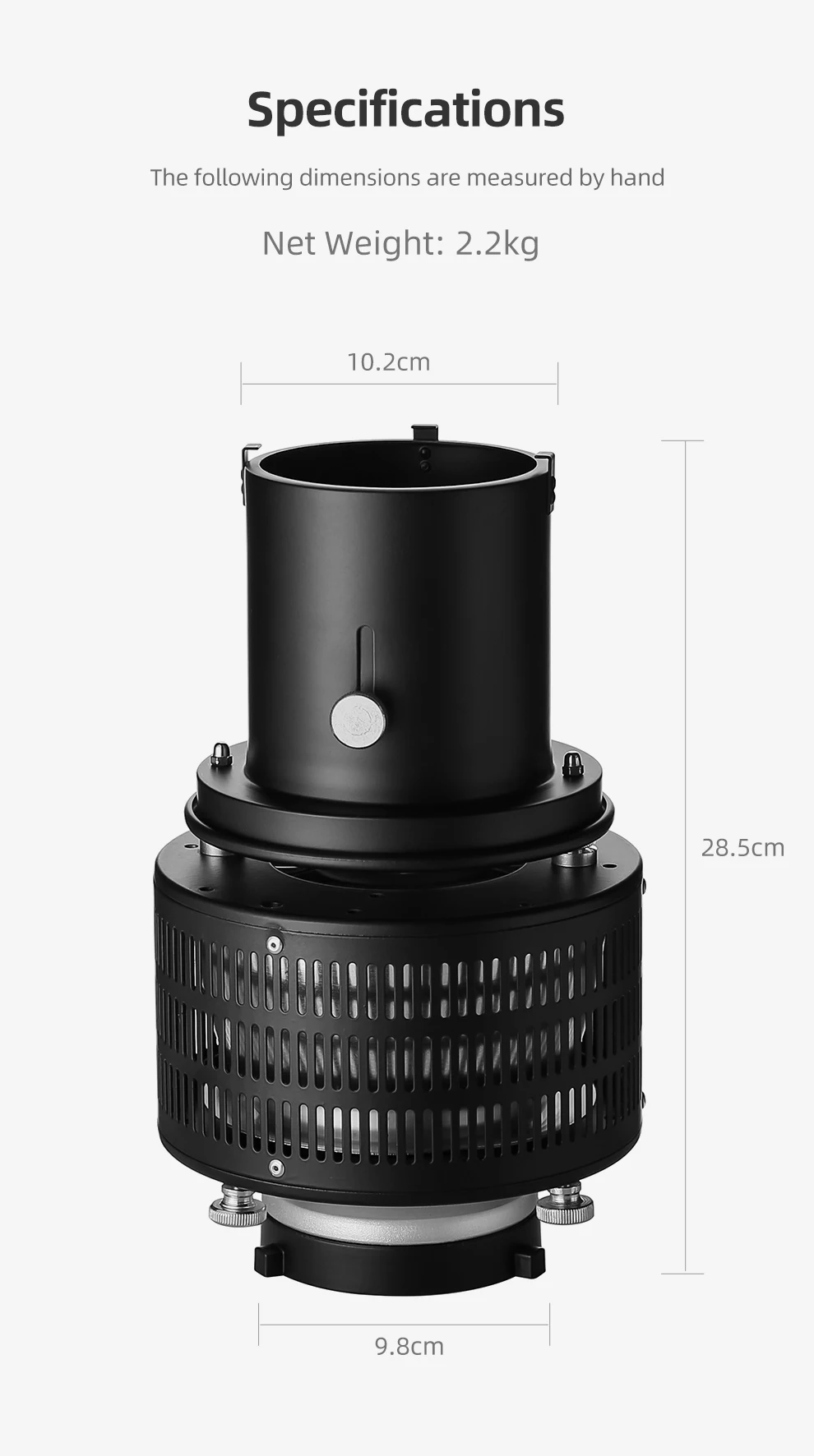 montage Elinchrom + réglage AMBITFUL Cylindre de lumière à condensateur optique AL-16 pour focaliser les œuvres d'art et la photographie 