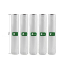 5 рулонов/лот кухонные вакуумные пакеты для хранения пищевых продуктов, свежие пакеты для вакуумного упаковщика, сохраняющие продукты питания 12+ 15+ 20+ 25+ 28 см* 500 см