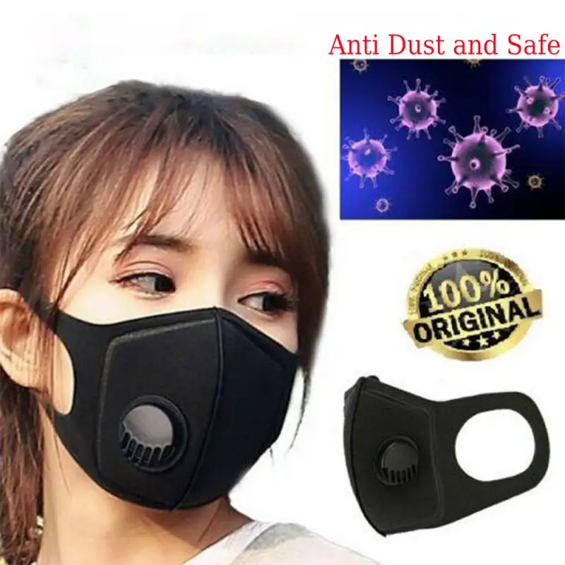 

Kn95 Reusable Face Mask with Breath Valve PM2.5 Mouth Mask Anti-Dust Anti Pollution Mask Activated Carbon Filter Respirator FFP3