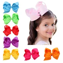 Европа и Америка ребристая тесьма ручной работы заколка-бабочка 5 дюймов ультра большие заколки для волос