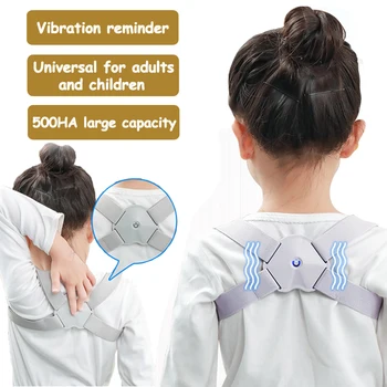 

Intelligent Sensor Posture Corrector Vibration Reminder Adjustable Back Brace Support Smart Posture Corrector for Men Women Kids