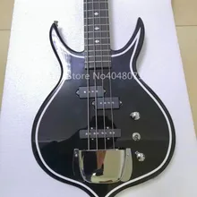 Транспортировка, 4-струнный электрическая бас-гитара, черный корпус, адаптируемые под требования заказчика