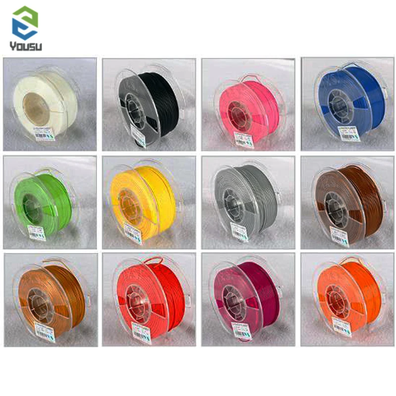 YOUSU filament plastic for 3d printer/ PETG/NYLON/WOOD/CARBON/ 1kg 340m shipping from Moscow