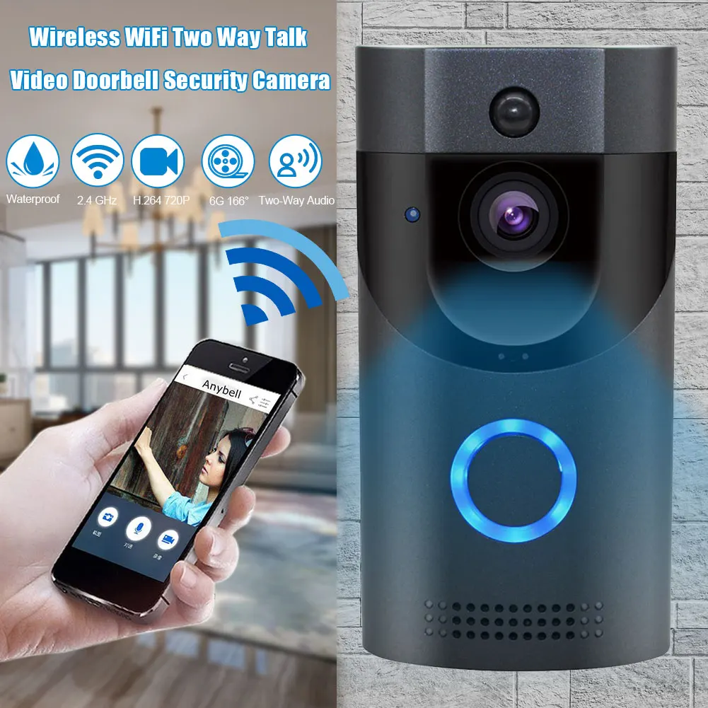 1PC Wireless Video Intercom Smart Doorbell B30 With 720P HD WiFi Security Camera