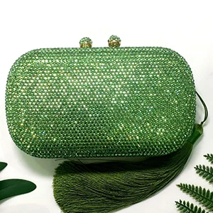 women green blue black color crystal diamond evening bags for party cocktail Wedding Bridal Purses Handbags clutch Purse Female