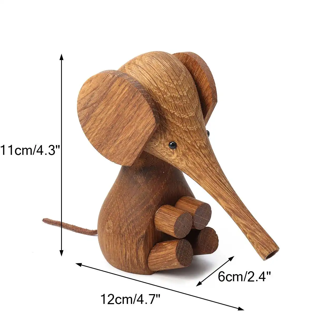 Скандинавские деревянные ремесла дизайн украшения Дерево экспорт хобот слона кукла маленькая деревянная игрушка, подарок