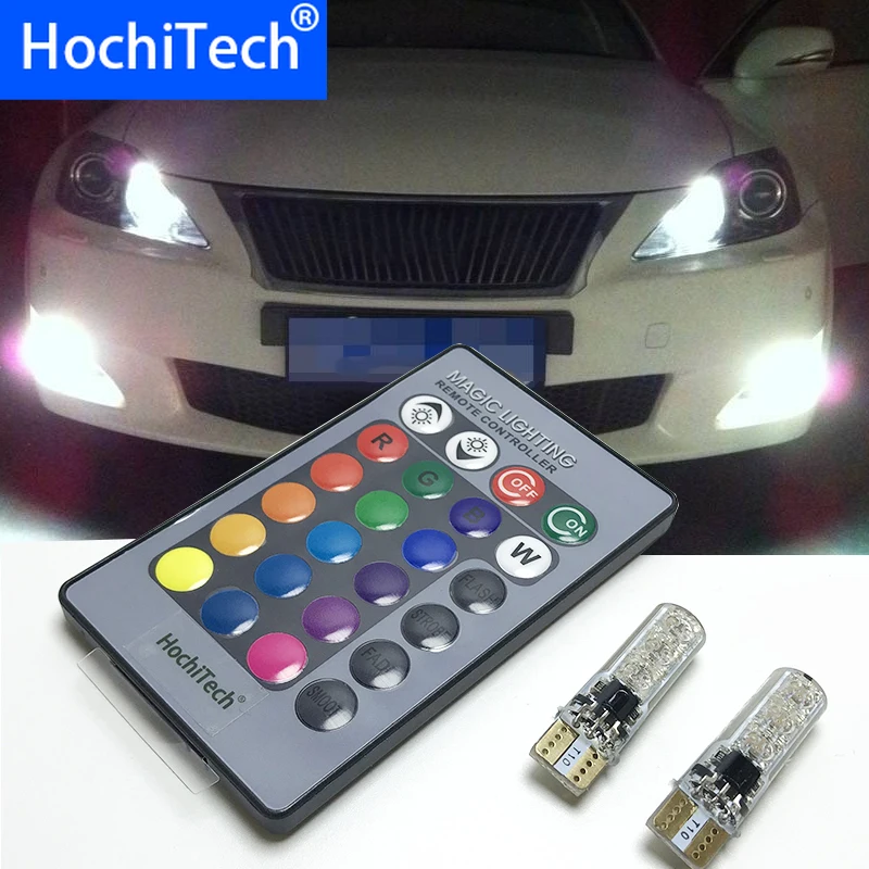 

For lexus rx300 rx330 rx350 is200 is250 gs300 lx570 lx470 gx47 Canbus LED RGB T10 Bulbs LEDs Clearance Lights with Remote
