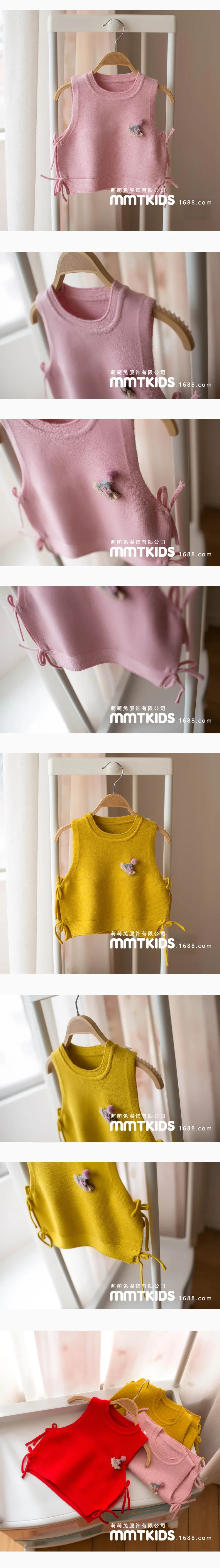 Mmtkids/ г. Весенний Детский свитер в Корейском стиле пуловер для девочек, жилет для маленьких детей, H501