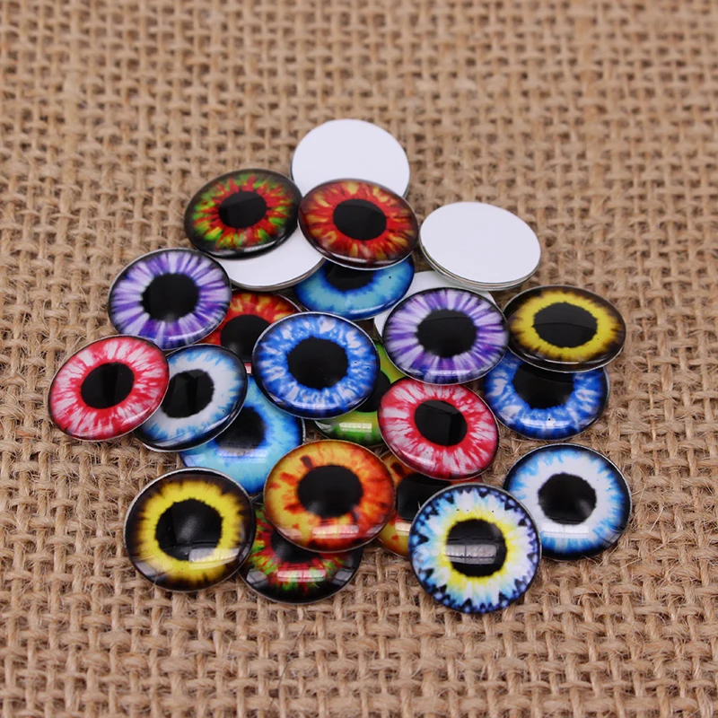 24 unids/lote 14mm Blyth muñeca ojos de Chips de vidrio delgado pupila ojo DIY accesorios BT109