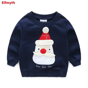 

2019 Boys Sweatshirt Christmas Tops Autumn T-shirt Kids Clothes Tshirt Koszulki Meskie Tee Shirt Enfant camiseta Tractor Car New