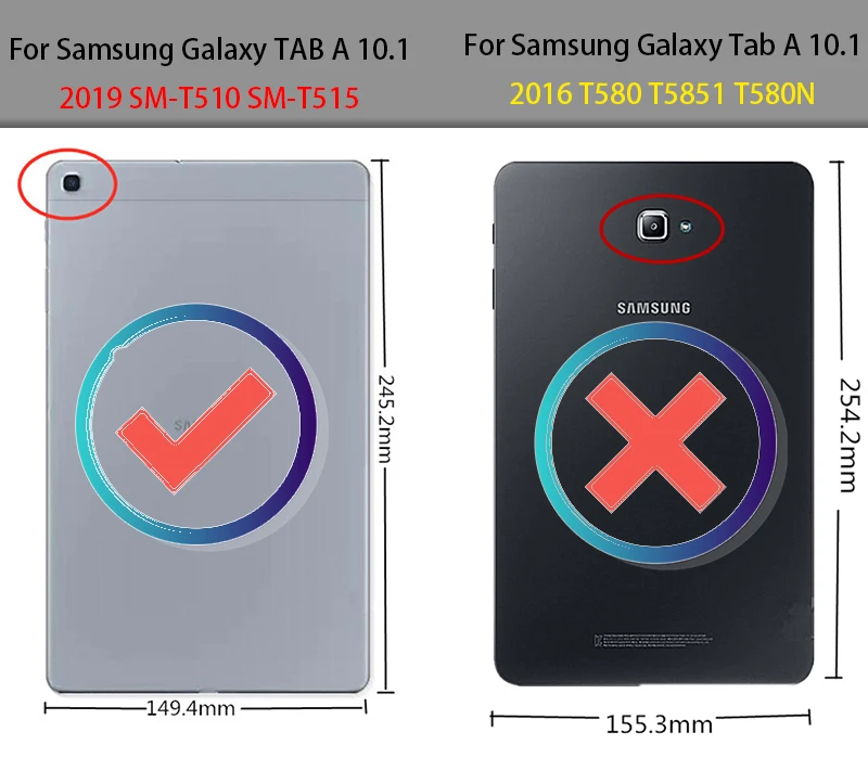 360 Вращающийся чехол для samsung Galaxy Tab a 2019 10 1 T510 T515 PU кожаный планшета A '񟭓