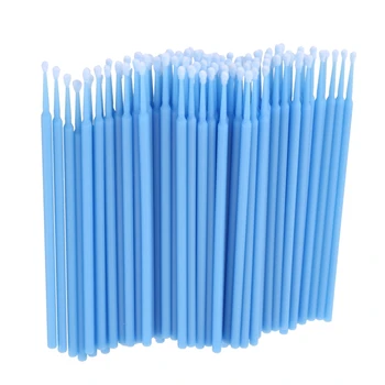

100 Pcs Dental Micro-Brush Disposable Materials Tooth Applicators Medium Fine(light blue)