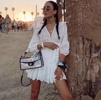 

2020 New arrive white lace women dress