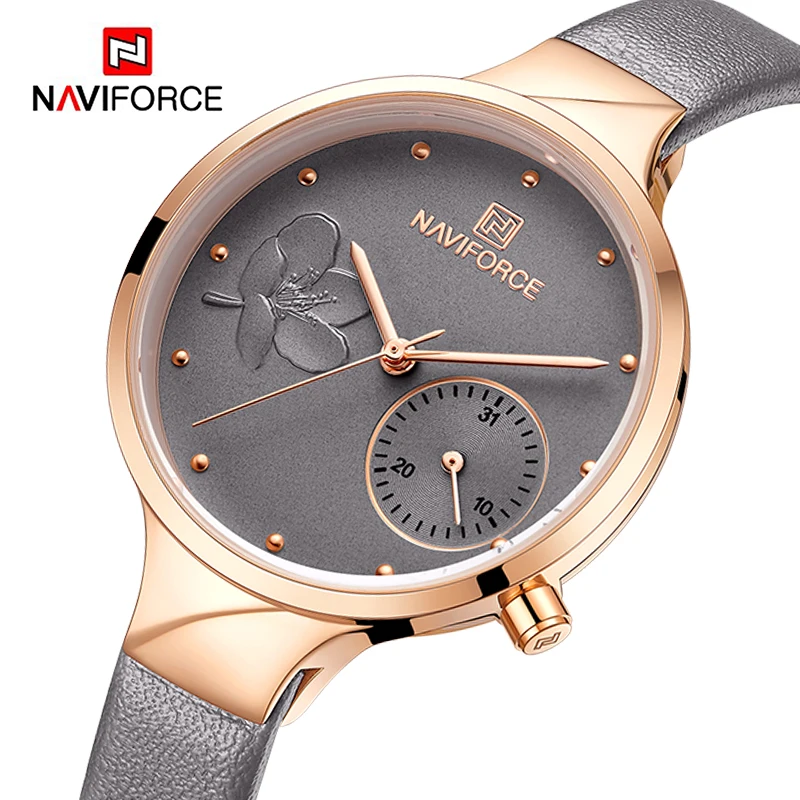 Часы наручные NAVIFORCE женские кварцевые роскошные модные повседневные