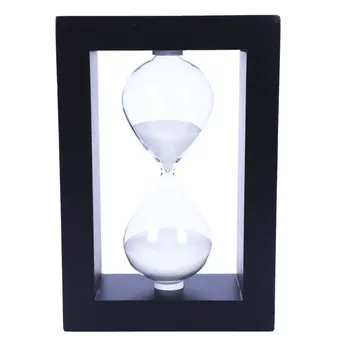 

Wooden Frame Hourglass Sand Timer Black Frame Blue Sand ... (Black Frame White 30 Minutes)