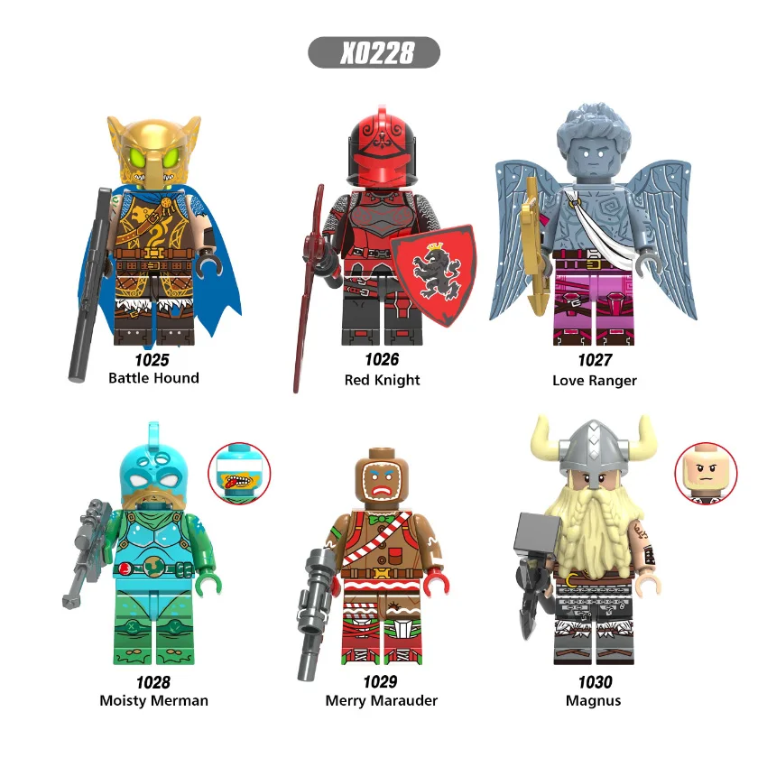LegoINGly Fortnited TPS экшен фигурка битва гончая красный Рыцарь любовь рейнджер Магнус