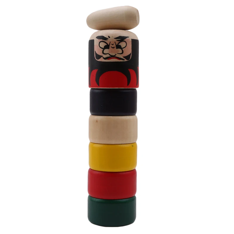 Детские кубики для раннего возраста, деревянные игрушки Daruma Otoshi, японская народная игра для рукоделия, лучший подарок на день рождения и Рождество для детей
