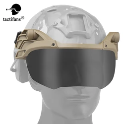Tactical Helmet Flip Goggles Fit Fast Helmet Visor Anti-fog Interchangeable PC Lens Paintball Hunting Shooting Accessories